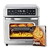 COSORI Air Fryer Toaster Oven, 13 Qt Airfryer Fits 8" Pizza, 11-in-1 Functions with Rotisserie, Dehydrate, Dual Heating Elements with Convection Fan for Fast Cooking, Cookbook & 6 Accessories, Silver