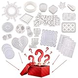 RESIN GO 500g Silicone Mold Epoxy Resin Mystery Boxes Blessing Bags Blind Box Moulds Package - Necklaces, Pendants, Coasters, Trays, Letters and Other Random Molds