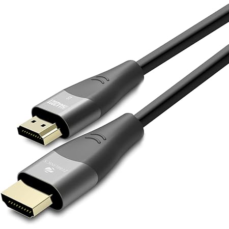 ZEBRONICS HAA2021 HDMI version 2.1 cable with 8K @ 60Hz, 4K @ 120Hz, eARC & CEC support, 3D compatible, 2 meters length, 48Gbps max and Gold-plated connectors