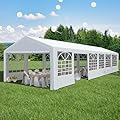 Raysfung 20' x 40' Heavy Duty Party Tent, Outdoor Large Wedding Tent with Removable Sidewalls, Event Canopy Shelter for Birthday Party, Outdoor Event