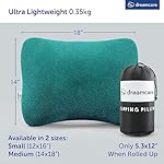 DREAMCARE Camping Pillow, Memory Foam Travel Pillow, Camping Accessories - Small Pillow Camping Essentials Camping Pillows for Sleeping, Backpacking Pillow, Travel Pillows for Sleeping (Medium,Green) - Image 2