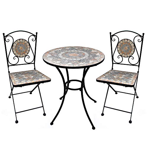 ALENIO - Set di 2 sedie da giardino, balcone