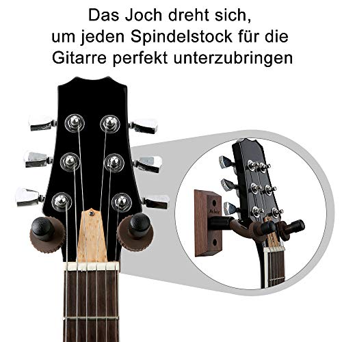 Lot de 2 supports muraux pour guitare, Support mural pour guitare en bois dur Neboic, Crochet de guitare en noyer noir… - Les Beatles, Paul McCartney, John Lennon, RIngo Starr, George Harrison Lot de 2 supports muraux pour guitare, Support mural pour guitare en bois dur Neboic, Crochet de guitare en noyer noir… – Image 3