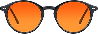 TIJN Blue Light Blocking Glasses Men Women Vintage Thick Round Rim Frame Eyeglasses