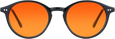 TIJN Blue Light Blocking Glasses Men Women Vintage Thick Round Rim Frame Eyeglasses