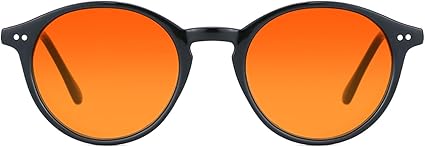 TIJN Blue Light Blocking Glasses Men Women Vintage Thick Round Rim Frame Eyeglasses