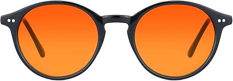 TIJN Blue Light Blocking Glasses Men Women Vintage Thick Round Rim Frame Eyeglasses