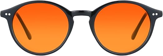 TIJN Blue Light Blocking Glasses Men Women Vintage Thick Round Rim Frame Eyeglasses