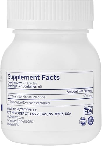 Miniatura 9 de Suplemento NMN 500mg Ultra Pure 99.8%  Forma estabilizada  Apoya la producción de NAD+, salud celular y envejecimiento saludable  60 cápsulas