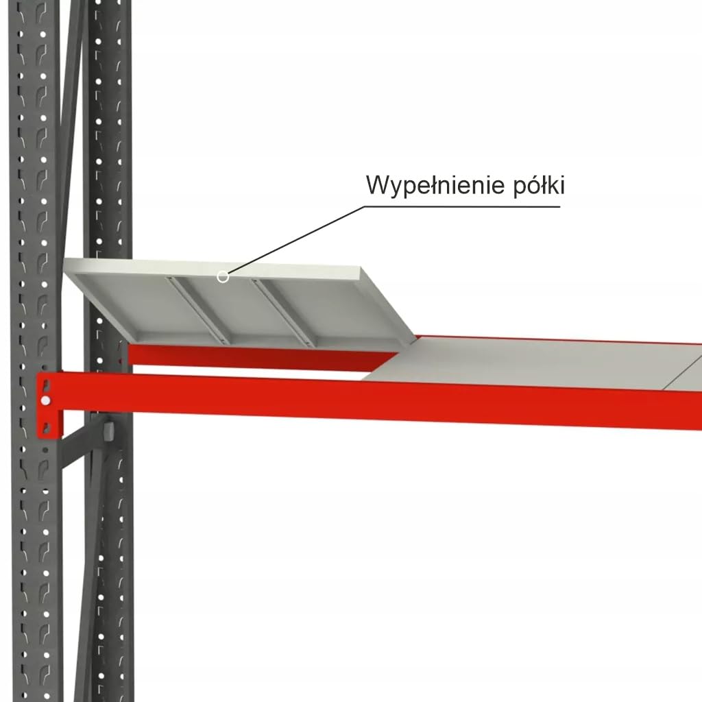 MEGA-M FORTIS regał magazynowy metalowy 4-półkowy moduł dostawny