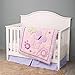 4 PCs Pink Butterfly Nursery Crib Bedding Set 1 Quilt +2 Fitted Sheet +1 Skirt Baby Girl Butterfly Cot Bedding Set