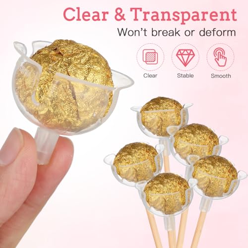 Emballage bouquet chocolat Beavorty avec 50 bases fixes pour composition florale - 4