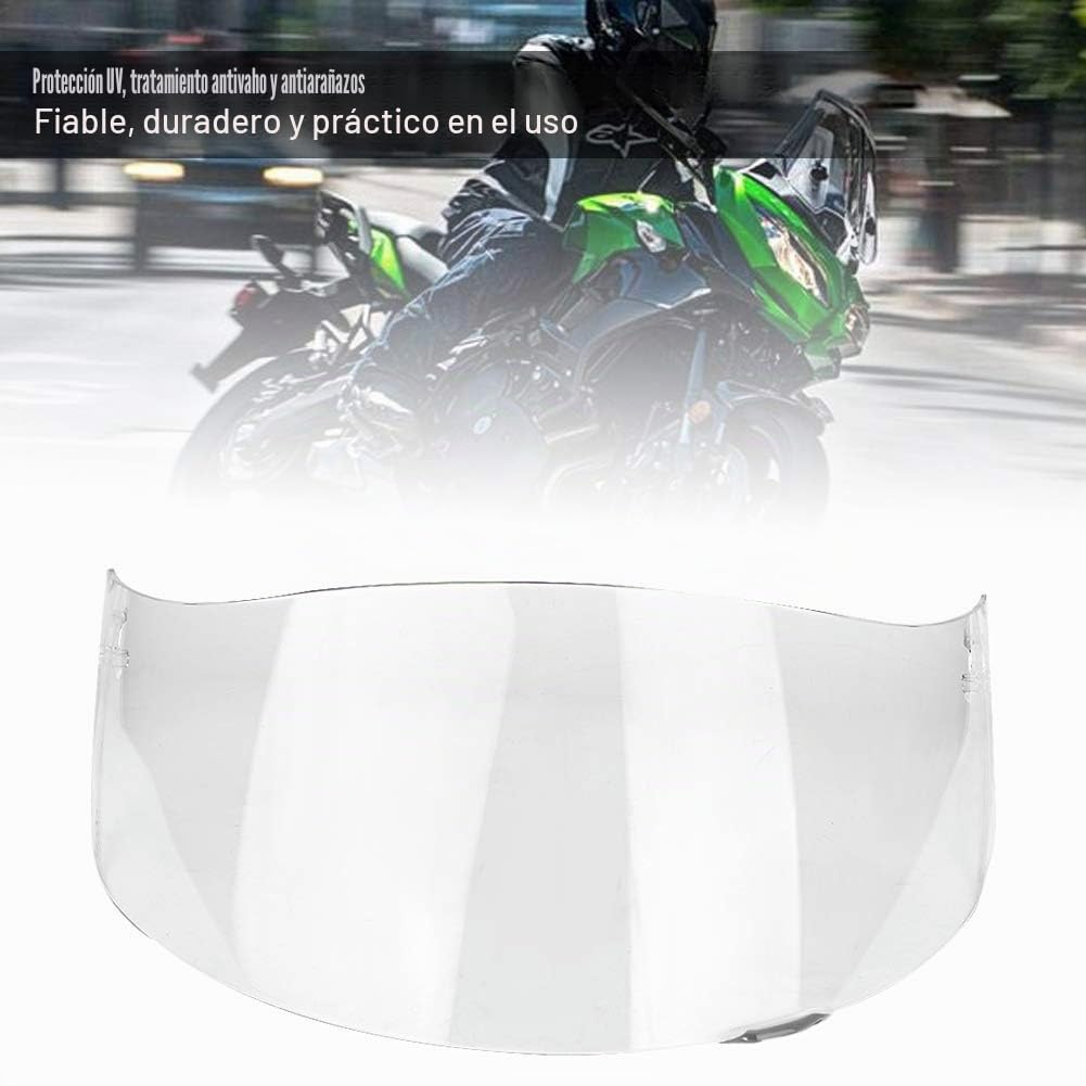 Akozon Casco de Visera de Motocicleta, Escudo Facial Completo Lente del Casco Parabrisas para AGV K1 K3 SV K5 K5-S(Transparencia)