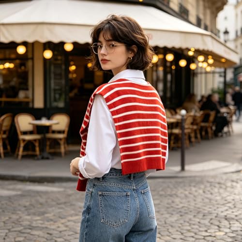 Image of WaJuemy Sweater Shawl Wraps for Women Sweater Knitted Knotted Shawls Travel Casual Scarf Cape Shoulder Tops Fashion Wrap