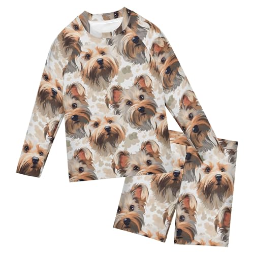 Dog Puppy Pug Animal Cute Toddlers and Baby Boys' Swimsuit Trunk and Rashguard Set B0402794