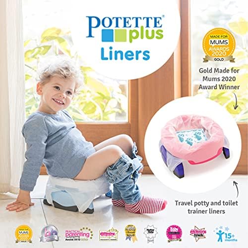 Potette Plus Disposable Liners | Super Absorbent, Biodegradable and Lightly Fragranced Potty Bags | Pack of 30