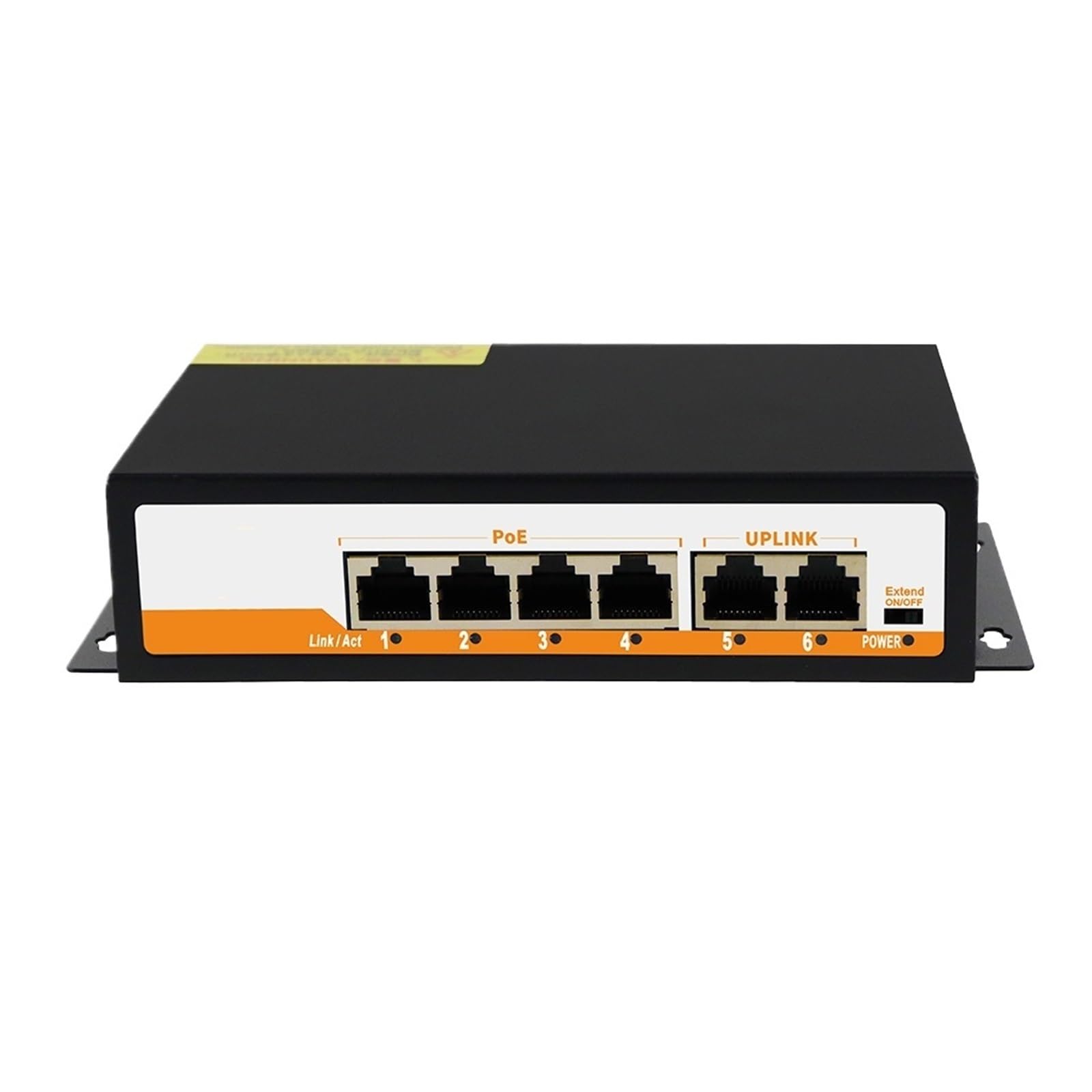 OSHZIKJII 6-Port Gigabit P-O//E RJ45 Ethernet Switch with for 802.3af/at Uplink Unmanaged Plug and Play(Switch with A/.U Plug)