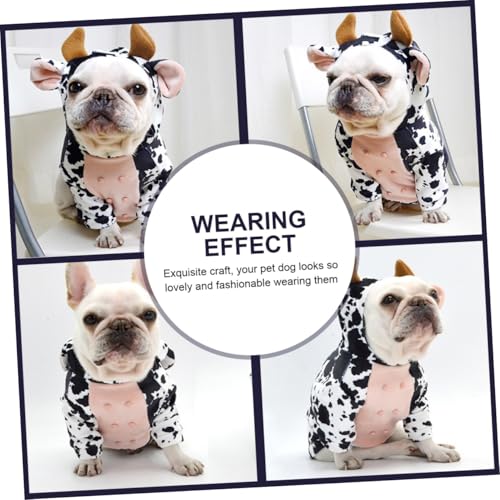 Disfraz creativo de vaca para perros y gatos miniatura 5