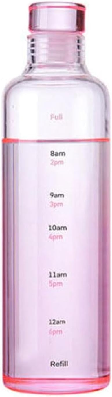 Glass bottle (Pink rose)