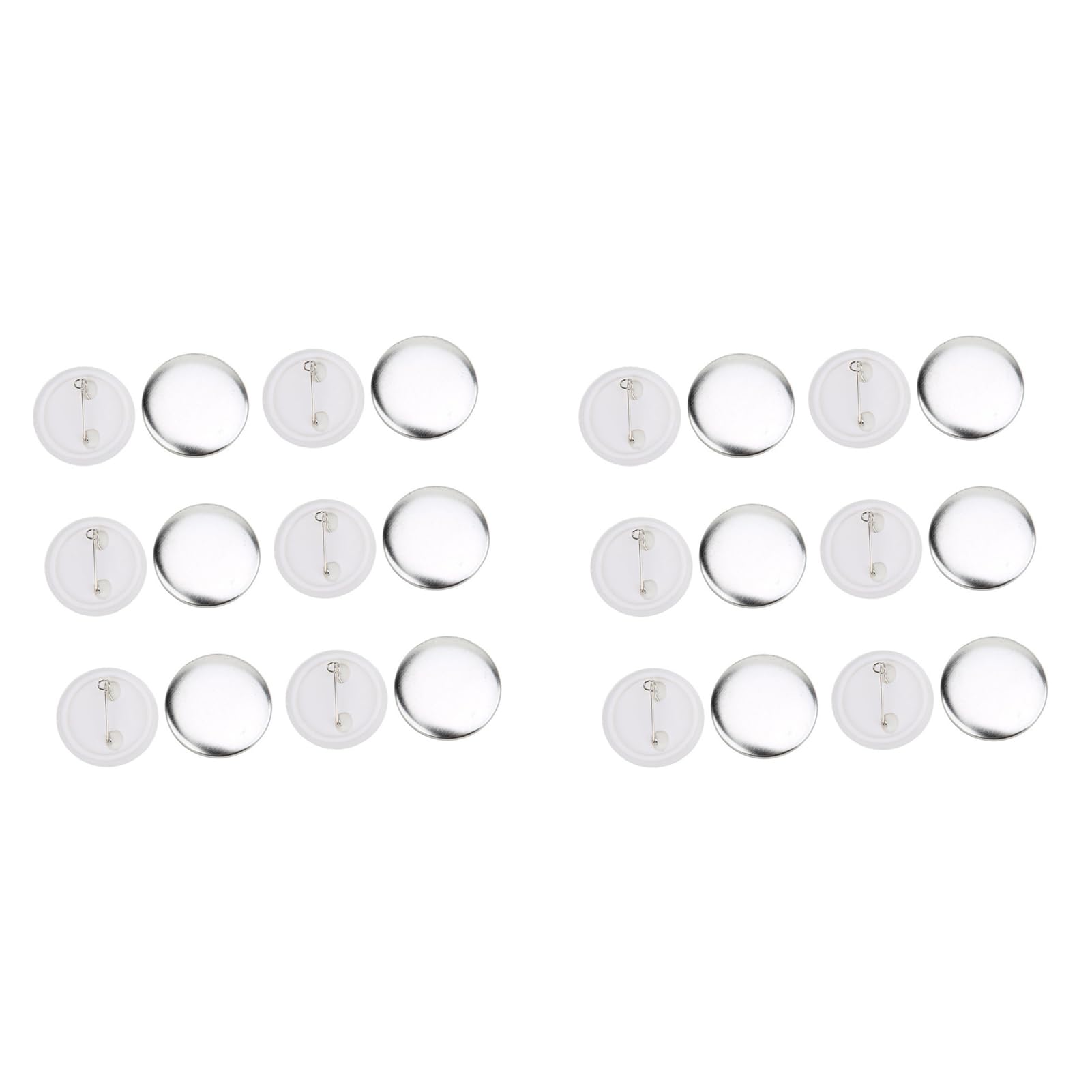 200 Ensembles de Pièces de Bouton Arrière Vierges, 37 mm, Recharge de Badge Rond, Matériaux en Fer Kit de Fabrication de Boutons