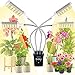 Railee Pflanzenlampe LED Vollspektrum 192 LEDs Grow Lampe Pflanzenleuchte Pflanzenlicht mit LCD-Anzeige Timer Pflanzen Lampe Pflanzen Licht Wachstumslampe mit 0-24 Stunden Timer 4 Modi 15