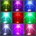 180W Moving Head Light 18 LEDs RGBW Moving Head Beam Light 360°Rotation DJ Lights DMX 512 with Sound Activated for Stage Lighting Party Disco Club Wedding