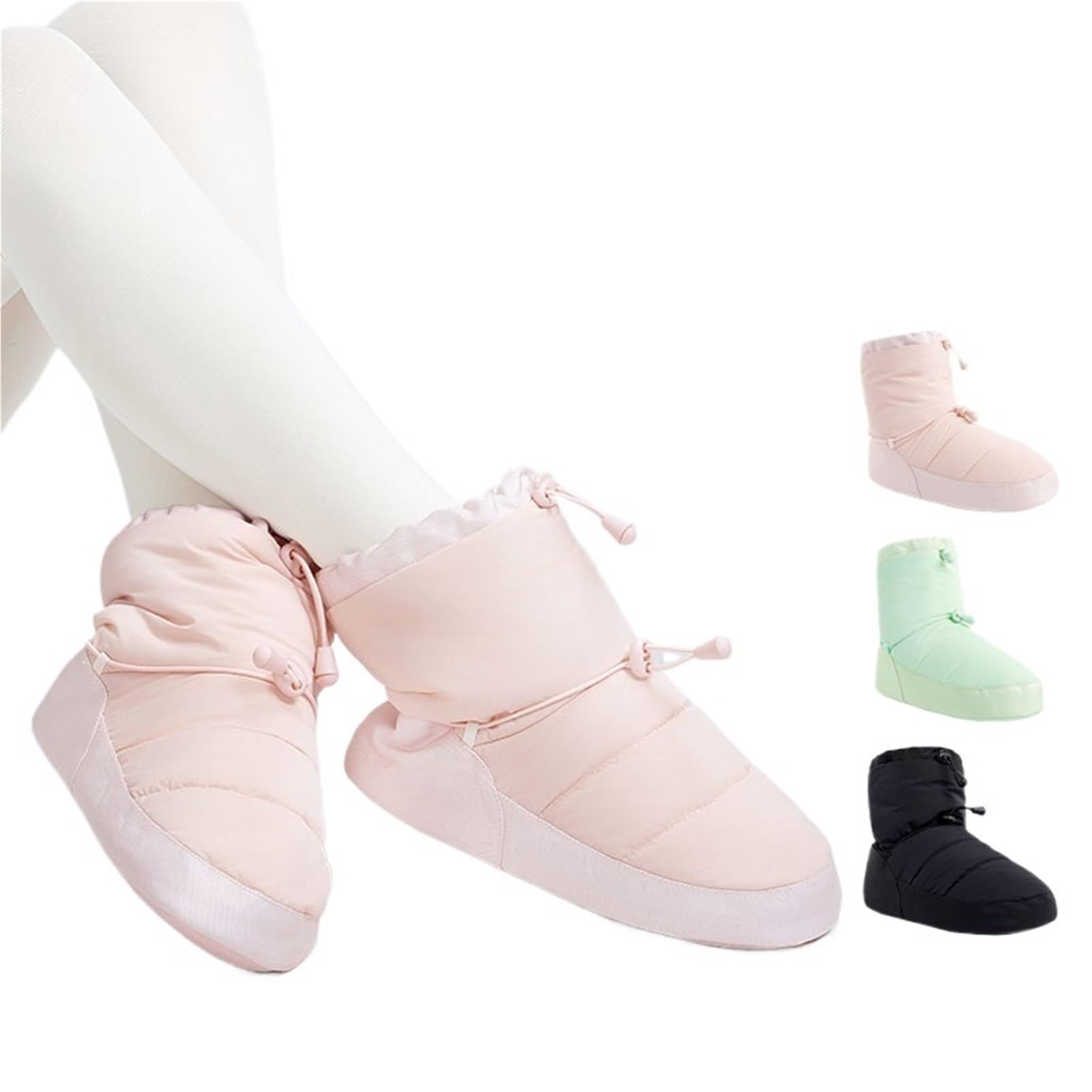 Scaldapiedi Danza Scarpe da Ballo for Bambine e Donne, Stivali Danza Caldi con Fibbia, Stivaletti Ballerina Invernali for Bambini