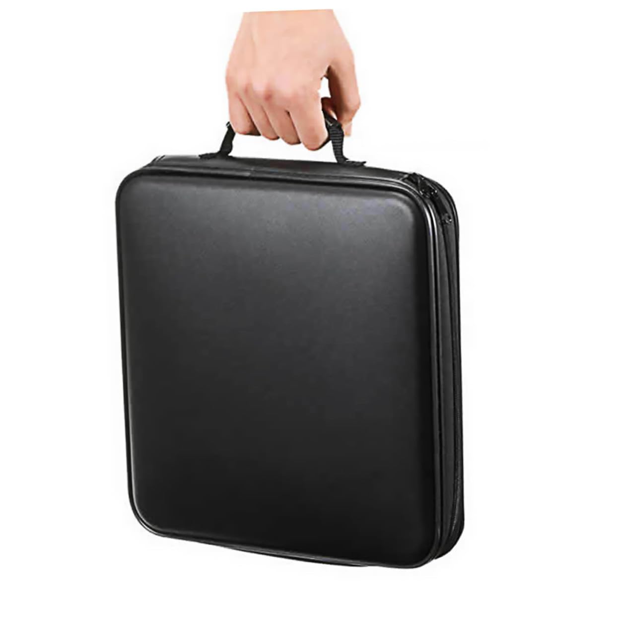 POPETPOP Porta CD da Unità Custodia Porta Dvd Portatile per Auto Realizzata in Materiali di Comoda Maniglia e Cerniera Robusta per Protezione Sicura