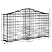 Gabion Basket Set of 4 Silver Galvanized Iron Large