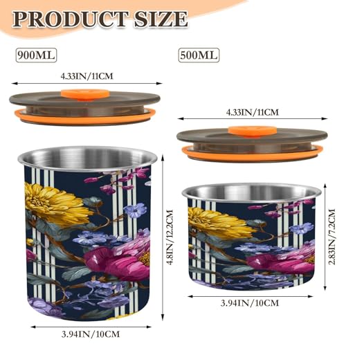 Contenedor hermético para café de acero inoxidable 17 oz miniatura 2