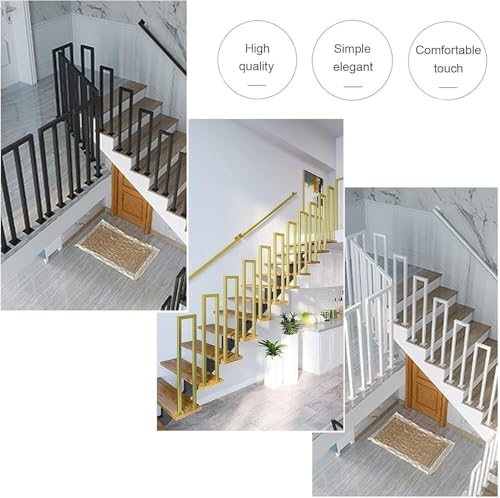 Kits de garde-corps de sécurité en fer forgé blanc avec tiges de support d'escalier 85cm - 5
