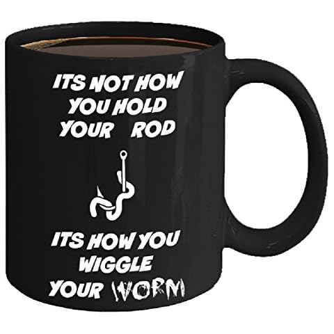 Coffee Mug Fishing - LARGE 15 oz Best Novelty Ceramic Funny Coffee Cup For Fisherman, Moms, Dads and any Outdoorsmen. Printed In The USA Cover