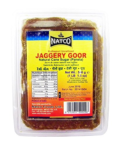 Natco - Jaggery Gor - Azúcar natural de caña - 500 g