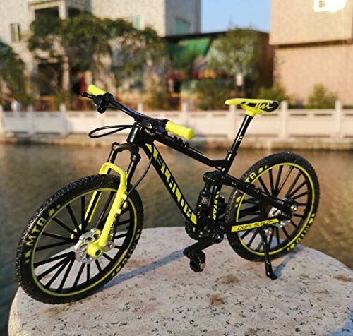 Yeibobo ! Alloy Mini Downhill Mountain Bike Toy, Die-Cast Bmx Finger Bike Model For Collections (Black/Green) #TOP2