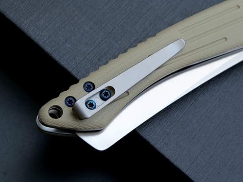 Miniatura 9 de Eafengrow EF944 EDC Cuchillo plegable D2 hoja de acero G10 mango de bloqueo fiable rodamiento de bolas cuchillos aleta para camping, supervivencia,