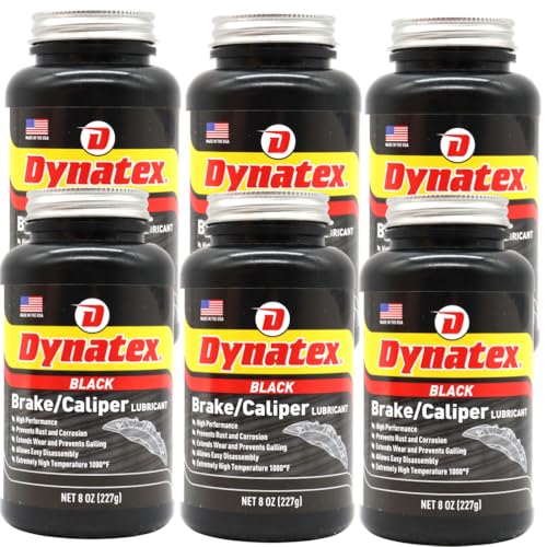 Image of Dynatex Brake & Caliper Lubricant 8 oz Tub - High-Temp Bentone Grease, Graphite Fortified, Anti-Seize & EP Protection, Rust & Corrosion Resistant (6-Pack)