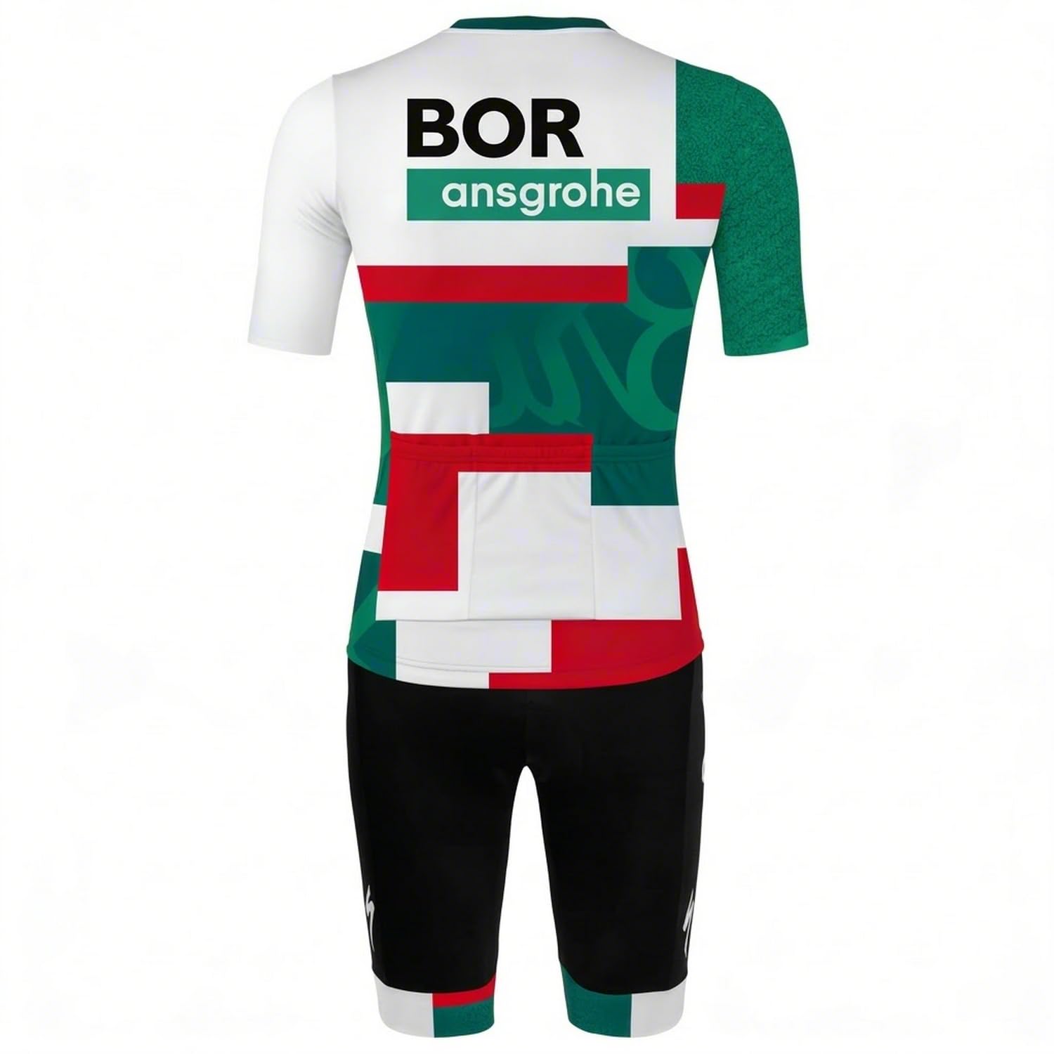 Maglia a Maniche Corte da Uomo, Maglia on Pantaloncini Imbottiti in Gel Traspirante