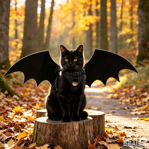 Dark Halloween Bat Wing Style Cat Costumes for Halloween Cosplay Party - image 6