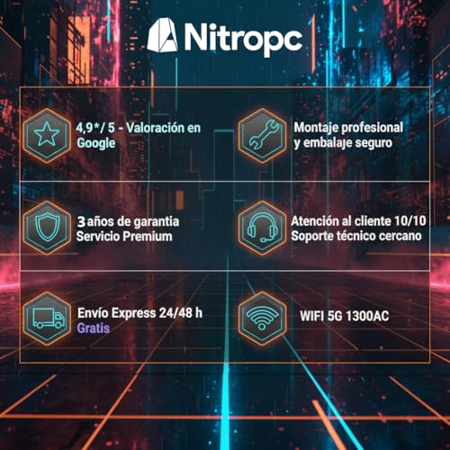 PC Gaming Avanzato Silver Plus V2 (AMD Ryzen 5 5500 3.6GHz, RX 6600 8GB, RAM 16GB, M.2 1TB, Windows 11, illuminazione RGB, WiFi) Computer fisso, PC Gamer (Nero) - PC Desktop - Immagine 5