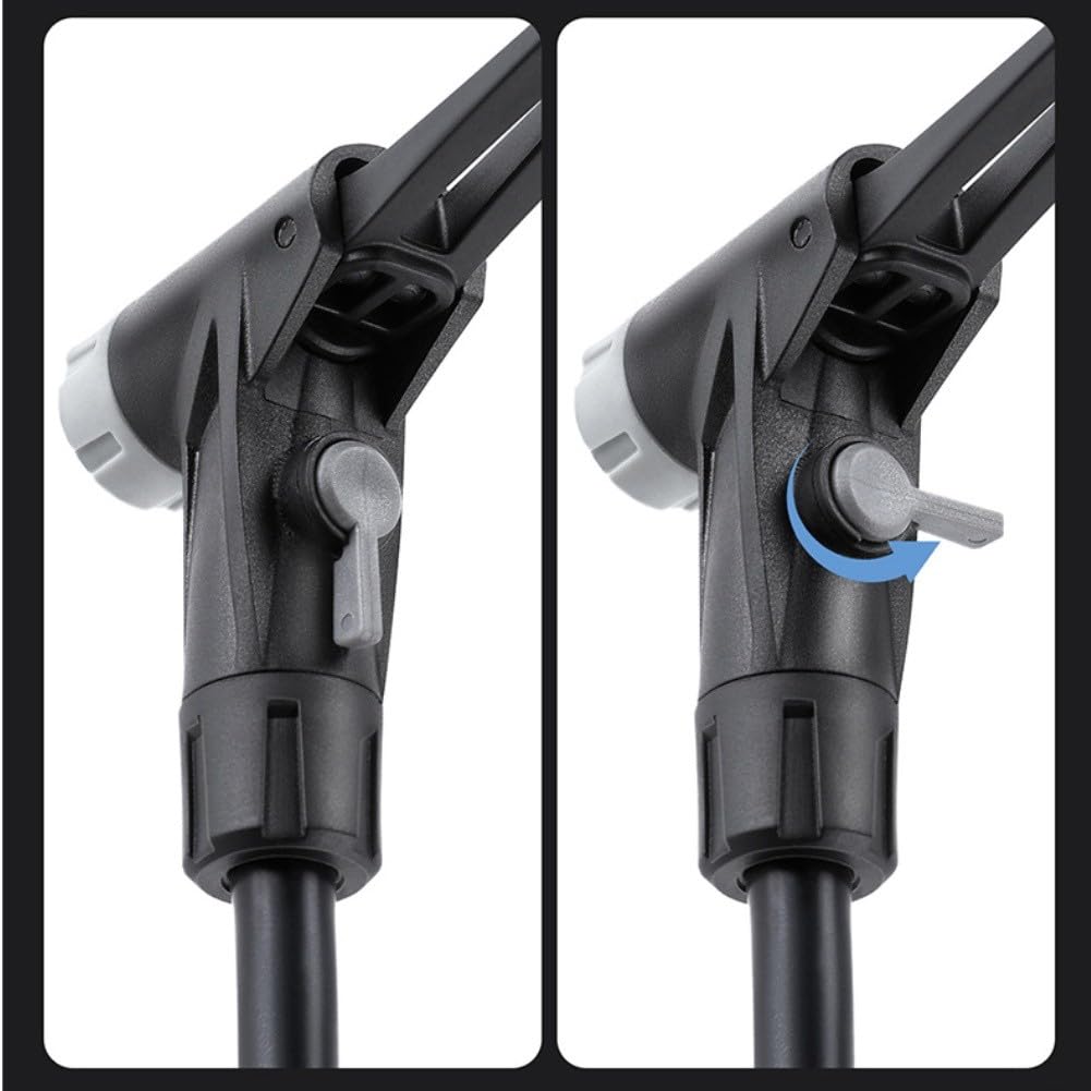 Fahrrad Standpumpe Hochdruck Doppelrohr Fahrradpumpe mit Blast Inflation Zylinder und Manometer für Road Mountain Cycling