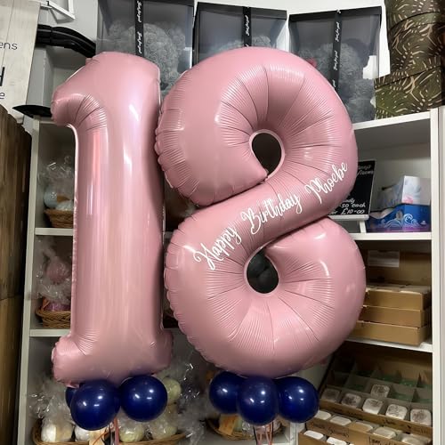 Image of Pastel Pink 16th Birthday Balloons for Girls, 40 Inch Mylar Self Inflating 16 Balloon Number, Big Foil 1 & 6 Helium Number 16 Balloon for Women Birthday Party Decorations Anniversary Decor Supplies