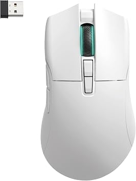 Darmoshark N3PRO 8 K ماوس الألعاب اللاسلكية، ثلاثي الوضع 2.4 G/USB-C/بلوتوث ماوس يصل إلى 26000 DPI، PAW3395 الاستشعار البصري خفيفة الوزن 64 g،7 زر للبرمجة 500 MAh عمر البطارية، ماوس الكمبيوتر للكمبيوتر
