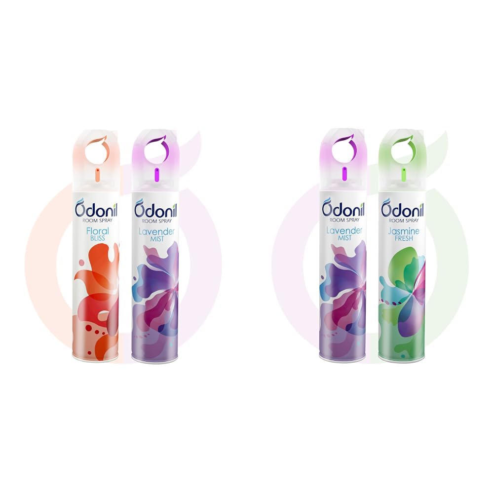 Odonil Room Air Freshener Spray - 440ml Combo (Pack of 2, 220ml each) | Floral Bliss & Lavender Mist | Nature Inspired Fragrance | Long Lasting Fragrance | For Bathroom, Toilet, Home-picture-37