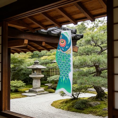 Manga de viento tradicional japonesa con acabados textiles de alta calidad 6