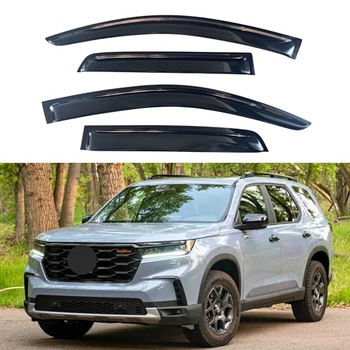 IG Window Visor for Honda Pilot 2023-2024, Rain Guard Tape-On Extra Durable Sun Wind Side Vent Window Deflector, 2023 2024
