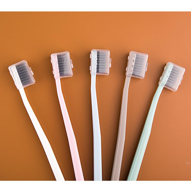 LAKYMIE Toothbrush Head Cover Travel Portable Toothbrush Head Cap Small Tooothbrush Protector Cover Case for Home Travel Outdoor Camping Hiking Business Trip Pack of 5 - Image 2