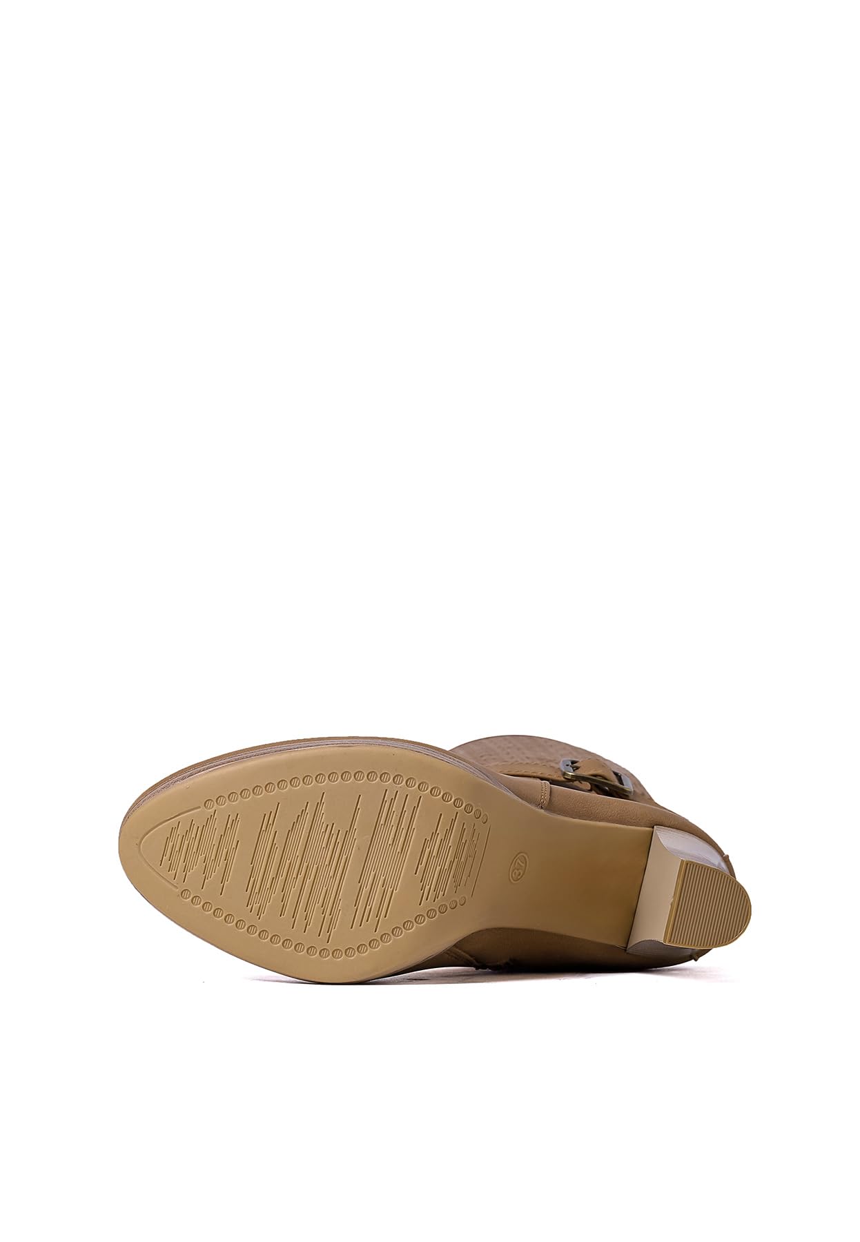 QUEEN HELENA Stivali Alti Traforati con Tacco con Zip Laterale Casual Donna X30-111