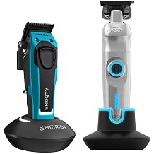 GAMMA+ Shorty Compact Hair Clipper & Cyborg Digital Brushless Trimmer Bundle - High-Torque Precision Grooming Kit, USB-C Recharge, Adjustable Zero Gap, and Customizable Design