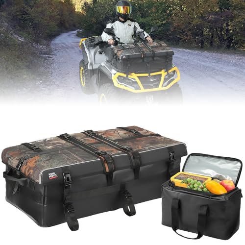KEMIMOTO 80L ATV Cargo Storage Bag with 13L Additional Cooler and Adjustable Divider,