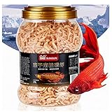 JackSuper 3000ml Fish Food Aquarium Pond Fish Food Arowana Food Floating Shrimp Freeze Dried Krill Carnivore Koi Tropical Cichlid Turtle (3000ml)
